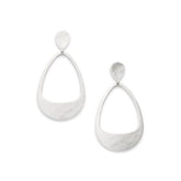 Hammered Open Drop Earrings