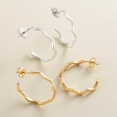 Squiggle Hoop Earrings