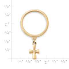 St. Teresa Cross Charm Dangle Ring