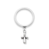 St. Teresa Cross Charm Dangle Ring