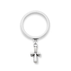 St. Teresa Cross Charm Dangle Ring