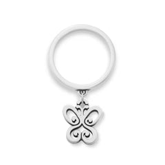Small Spring Butterfly Charm Dangle Ring