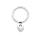 Mini Heart Charm Dangle Ring