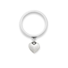 Mini Heart Charm Dangle Ring
