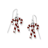 Enamel Candy Cane Earrings
