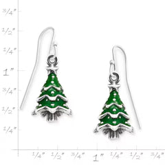Enamel Christmas Tree Earrings