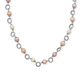 Twisted Wire Link Gemstone Necklace