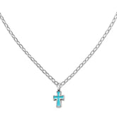 Enamel Petite Cross Necklace