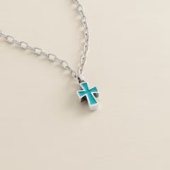 Enamel Petite Cross Necklace