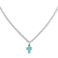 Enamel Petite Cross Necklace