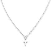 Paired Chains Cross Necklace