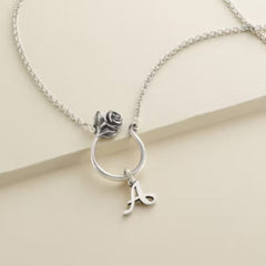 Rose Changeable Charm Holder Necklace