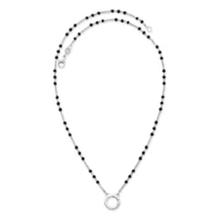 Enamel Beaded Chain Changeable Charm Holder Necklace