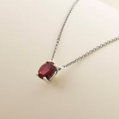 Oval Gemstone Necklace