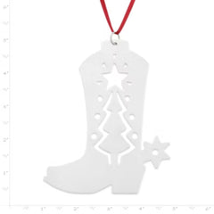 Western Boot Christmas Ornament