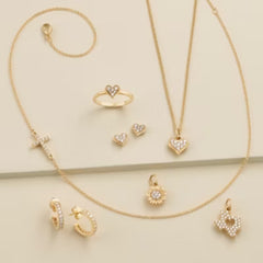 Delicate Pave Diamond Hoops