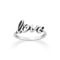 "Love" Script Ring