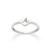 Petite Signet Initial Ring