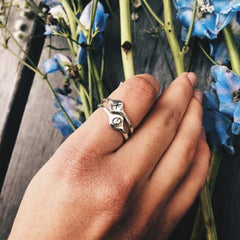 Petite Signet Initial Ring