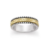Beaded Scrolled Wedding Ring