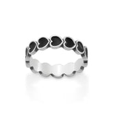 Enamel Connected Hearts Ring