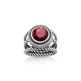 Twisted Wire Gemstone Ring