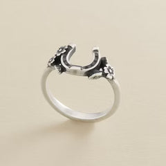 Floral Horseshoe Ring