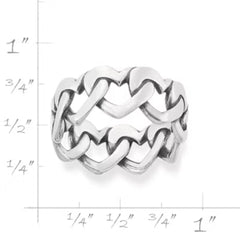 Chain of Hearts Ring