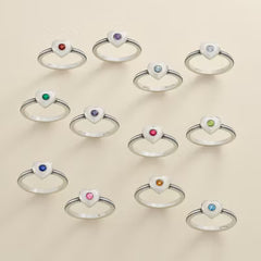 Keepsake Heart Birthstone Ring