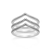 Chevron Ring Set