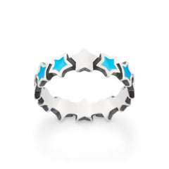 Enamel Connected Stars Ring