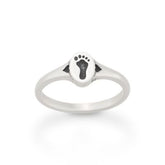 Footprint and Hearts Ring