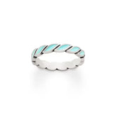 Enamel Twist Stacker Ring