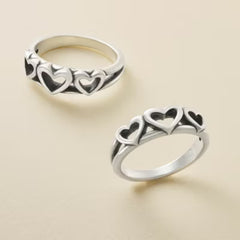 Triple Hearts Ring