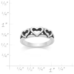 Triple Hearts Ring