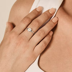 Enamel Mini Flower Ring