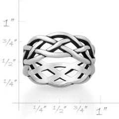 Woven Trinity Wedding Ring