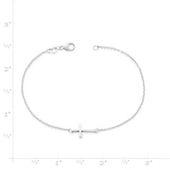 Petite Latin Cross Link Bracelet