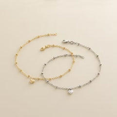 Heart Drop Anklet