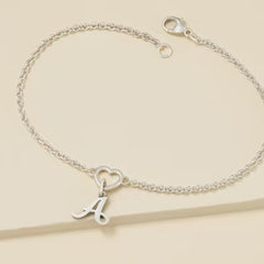 Heart Station Charm Anklet