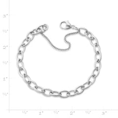 Textured Oval Charm Bracelet