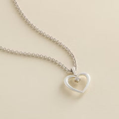 Heart with Diamond Pendant