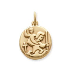 Round St. Christopher Medal Charm