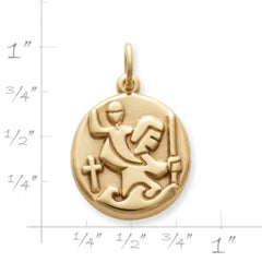 Round St. Christopher Medal Charm