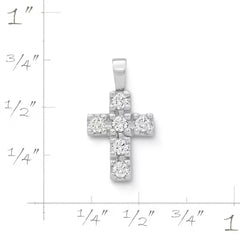 Petite Latin Cross Pendant with Diamonds