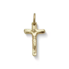 Small Chiseled Crucifix Charm