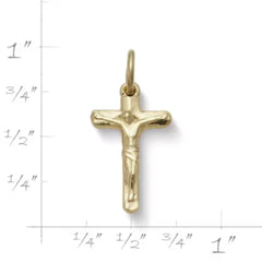 Small Chiseled Crucifix Charm
