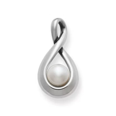 Graceful Twist Pendant with Cultured Pearl