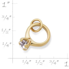 Engagement Ring Charm with Cubic Zirconia