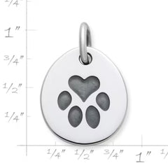 Heart Paw Pet Tag Charm